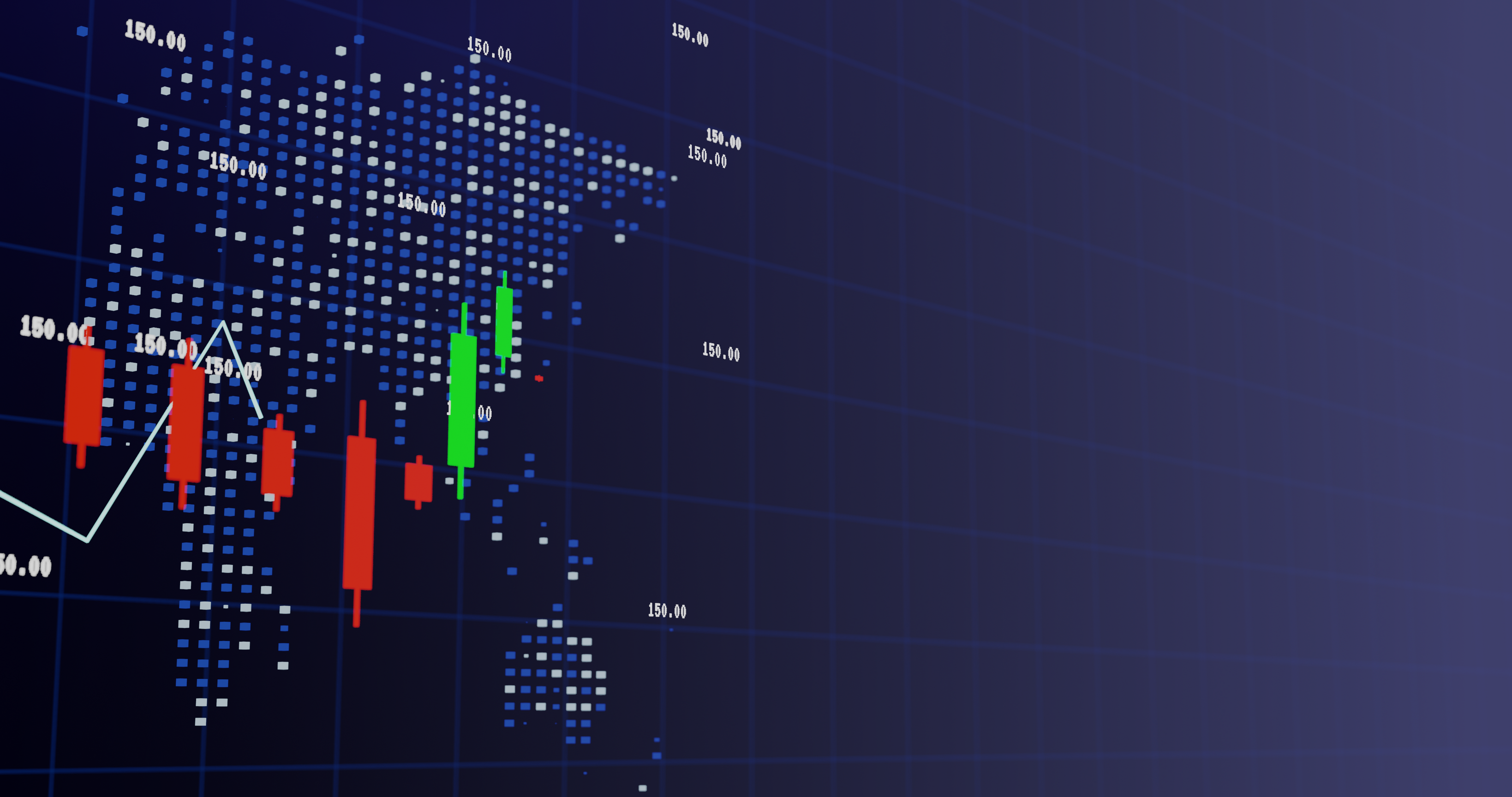 Illustration of world financial economy trading in stock market, future market and forex market with candlestick chart and line graph. This background is useful for investment, banking, trading theme